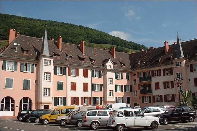 La palce du marché à Guebwiller