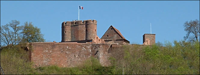 Vue du château de Lichtenberg