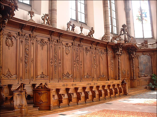 Stalles en bois de l'abbaye de Marmoutier Stalles en bois de l'abbaye de Marmoutier