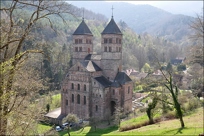 Vue de l'abbaye de Murbach