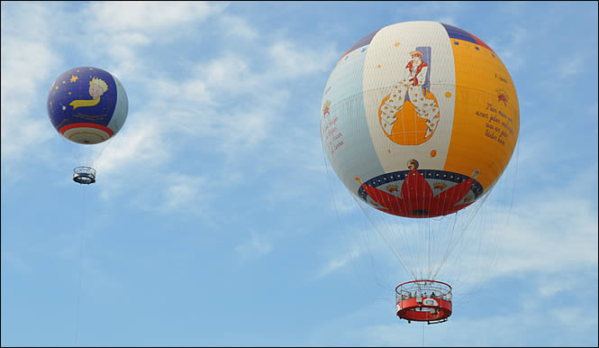 Les ballons captifs du parc du Petit Prince