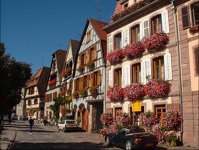 La place du marché à Bergheim