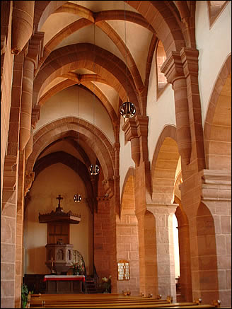 Int&eacute;rieur de l'&eacute;glise Saint Adelphe de Neuwiller L&egrave;s Saverne