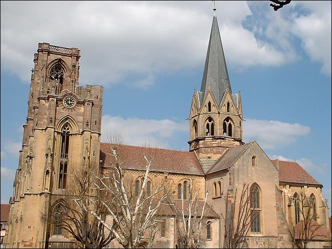 Vue extérieure de Notre Dame de l'Assomption de Rouffach