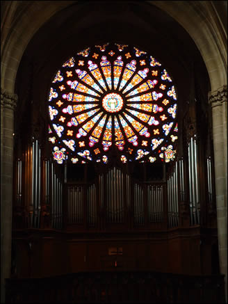 La rosace de Notre Dame de l'Assomption de Rouffach