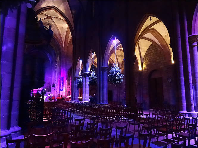 L'église Saint George de Sélestat pendant la période de Noël